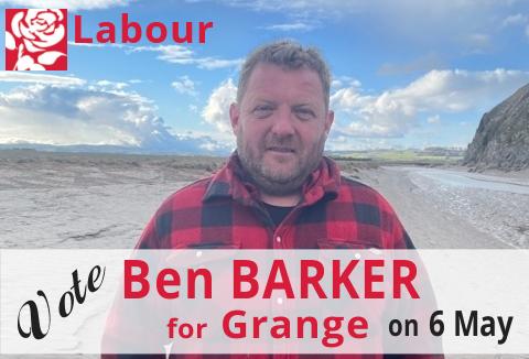 Ben Barker, Labour candidate for Grange ward on SLDC, 6th May 2021 election.