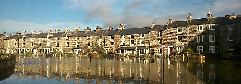 Flooding in Kendal in 2015 due to Storm Desmond