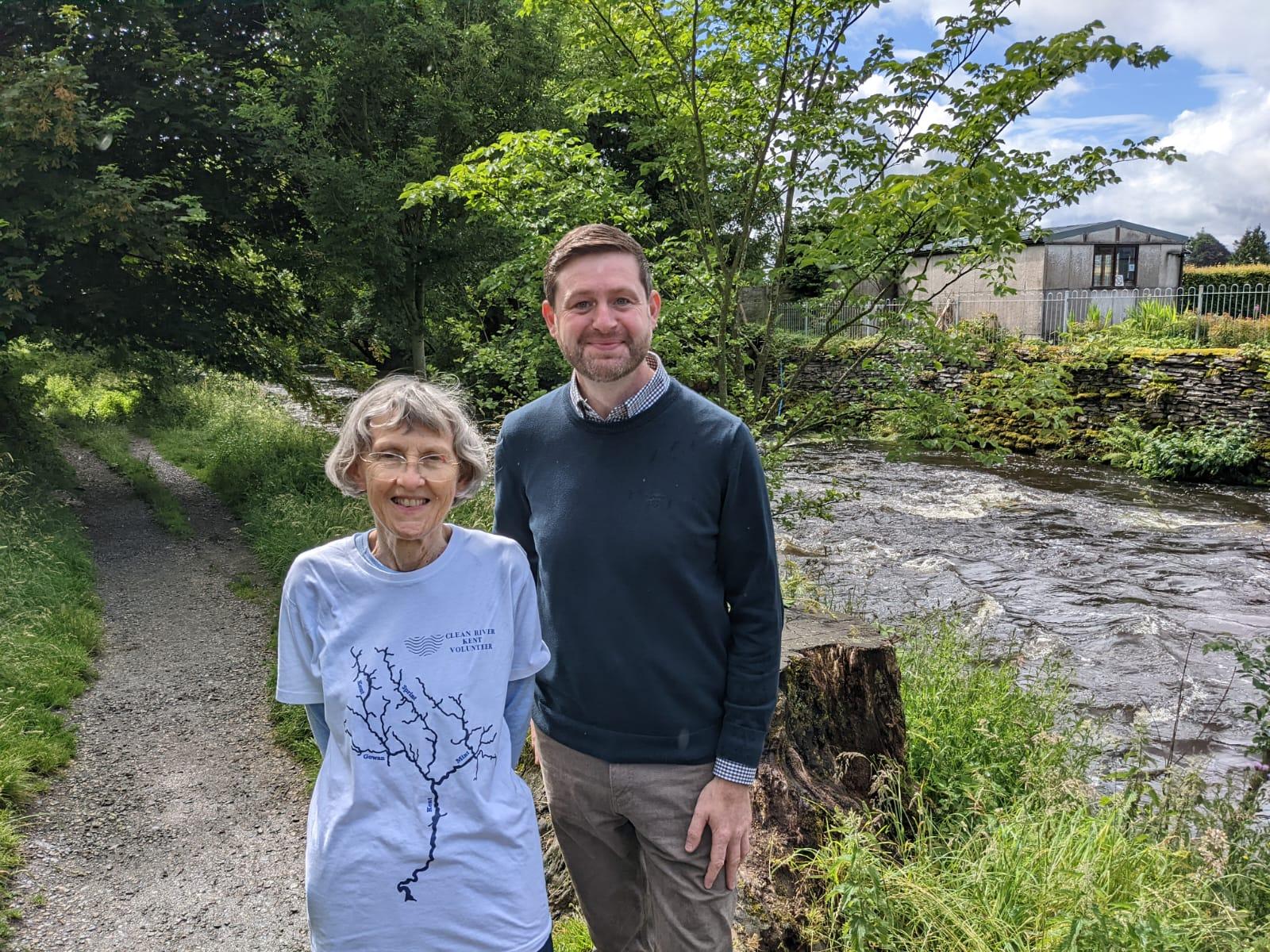 Virginia Branney and Jim McMahon MP at Staveley on Sat 29th June 2022